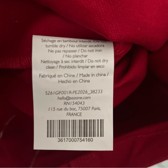Sézane Red LOVE Tote Bag - Picture 6 of 6